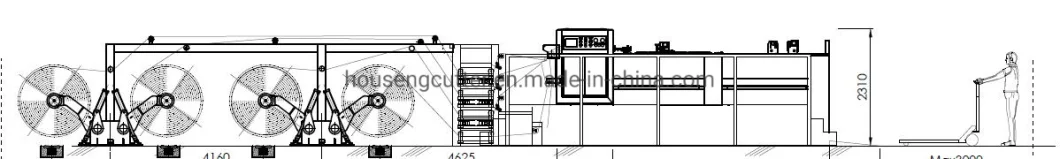 Sheeter for Paper and Board Cutting China Factory Hsc-1100 4 Rolls